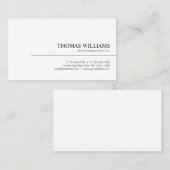 Modern minimalistisch vakgebied visitekaartje (Voorkant / Achterkant)