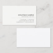 Modern minimalistisch vakgebied visitekaartje (Voorkant / Achterkant)