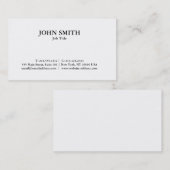 Modern minimalistisch vakgebied visitekaartje (Voorkant / Achterkant)