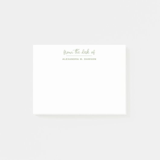 Modern minimalistisch vanaf het bureau van Sage Gr Post-it® Notes (Voorkant)