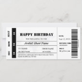 Modern minimalistisch verjaardagscadeau concerttic kaart (Voorkant)