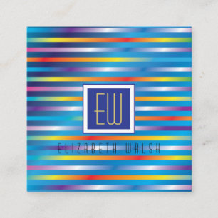 Modern minimalistisch verlooplijnontwerp vierkante visitekaartje