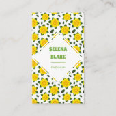 Modern minimalistisch verticaal bloemenpatroon visitekaartje (Voorkant)