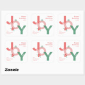 Modern minimalistisch vet script JOY Holiday Vierkante Sticker (Vel)
