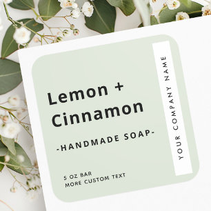 Modern minimalistisch vierkant licht groen product vierkante sticker