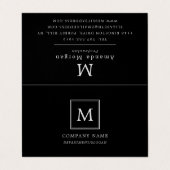 Modern minimalistisch vierkant monogram dubbele lo visitekaartje (Buitenkant ongevouwen)