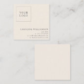 Modern minimalistisch vierkant professioneel Logo Vierkante Visitekaartje (Voorkant / Achterkant)