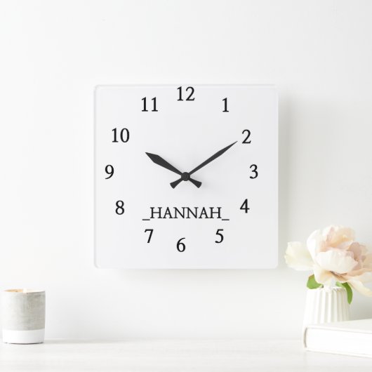 Modern minimalistisch vierkante klok (Huis)