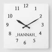 Modern minimalistisch vierkante klok (Voorkant)