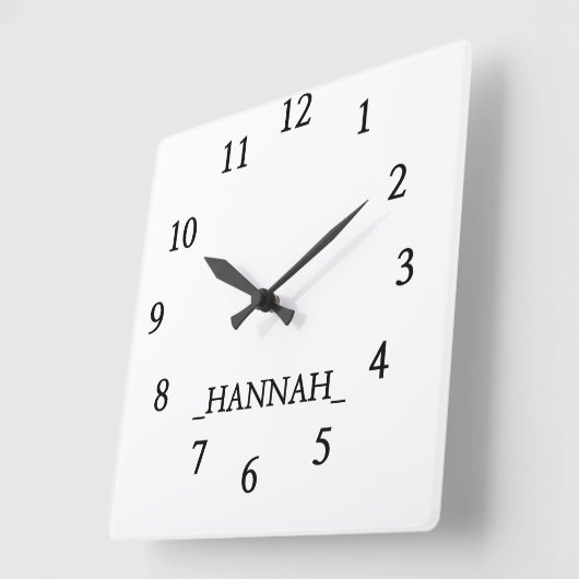 Modern minimalistisch vierkante klok (Hoek)