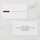 Modern minimalistisch Visitekaartje (Voorkant / Achterkant)