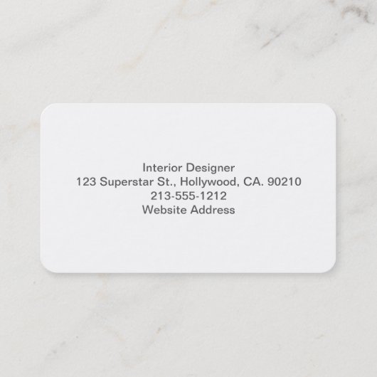 Modern minimalistisch Visitekaartje (Achterkant)