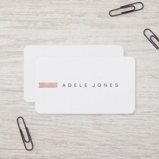 Modern minimalistisch Visitekaartje (Voorkant / Achterkant in situ)