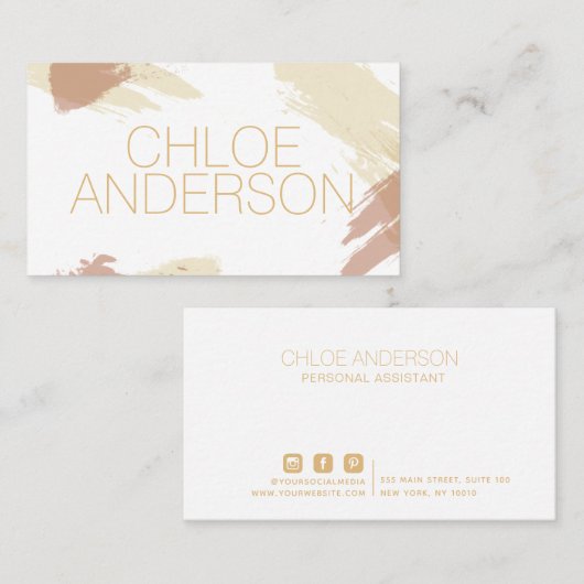 Modern minimalistisch Visitekaartje (Voorkant / Achterkant)