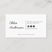 Modern minimalistisch Visitekaartje (Achterkant)