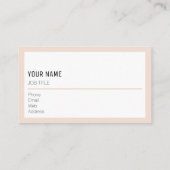 Modern minimalistisch Visitekaartje (Achterkant)
