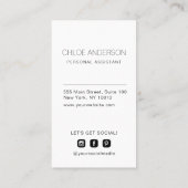 Modern minimalistisch Visitekaartje (Achterkant)