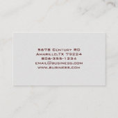 Modern minimalistisch Visitekaartje (Achterkant)