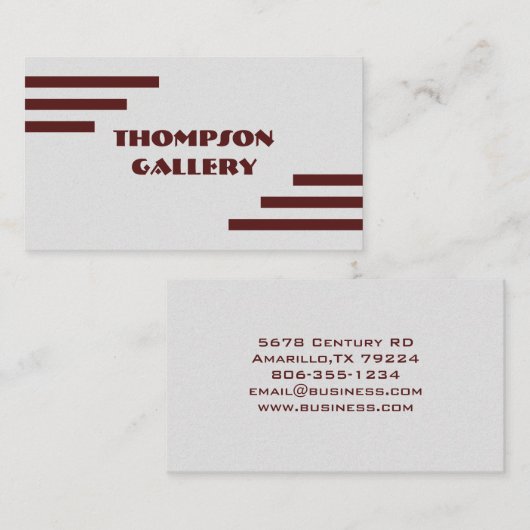 Modern minimalistisch Visitekaartje (Voorkant / Achterkant)