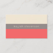 Modern minimalistisch Visitekaartje | Koraal (Voorkant)
