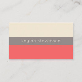Modern minimalistisch Visitekaartje | Koraal