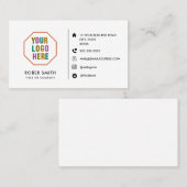 Modern minimalistisch Visitekaartje met aangepaste (Voorkant / Achterkant)