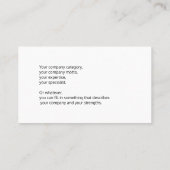 Modern minimalistisch Visitekaartje met aangepaste (Achterkant)