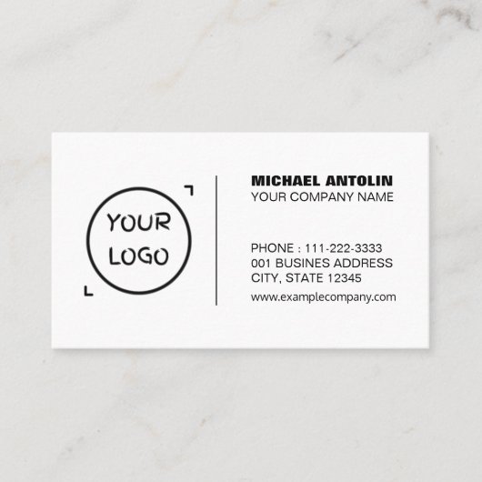 Modern minimalistisch Visitekaartje met aangepaste (Voorkant)