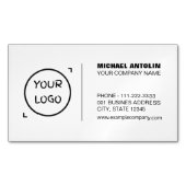 Modern minimalistisch Visitekaartje met aangepaste Magnetisch Visitekaartje (Voorkant)
