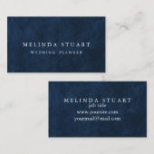 Modern minimalistisch Visitekaartje met blauw crèm (Voorkant / Achterkant)