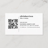 Modern minimalistisch Visitekaartje met QR-code (Achterkant)