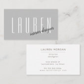 modern minimalistisch Visitekaartje met twee toona (Voorkant / Achterkant)