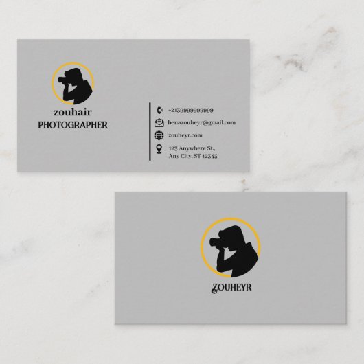 Modern Minimalistisch Visitekaartje ontwerp (Voorkant / Achterkant)