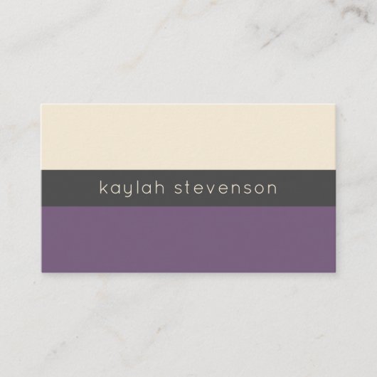 Modern minimalistisch Visitekaartje | Paarse druif (Voorkant)