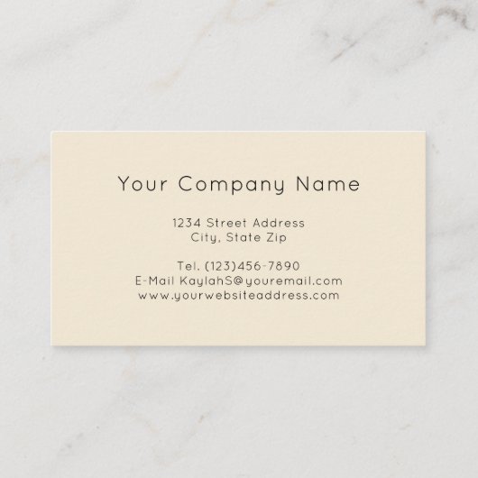 Modern minimalistisch Visitekaartje | Pistachio Gr (Achterkant)