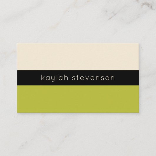 Modern minimalistisch Visitekaartje | Pistachio Gr (Voorkant)