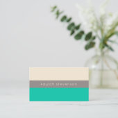 Modern minimalistisch Visitekaartje | Seafoam Gree (Staand voorkant)
