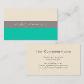 Modern minimalistisch Visitekaartje | Seafoam Gree (Voorkant / Achterkant)