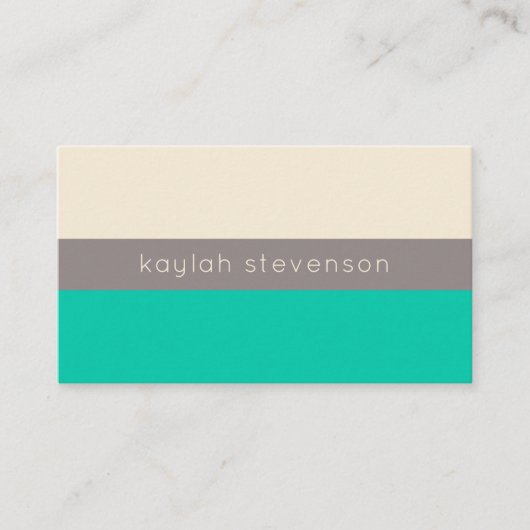 Modern minimalistisch Visitekaartje | Seafoam Gree (Voorkant)