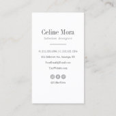 Modern minimalistisch Visitekaartje voor fototypog (Achterkant)