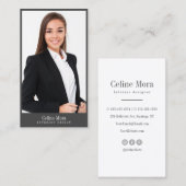 Modern minimalistisch Visitekaartje voor fototypog (Voorkant / Achterkant)