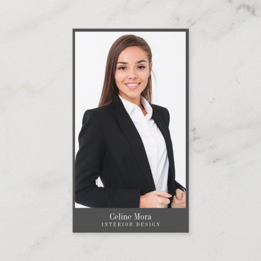 Modern minimalistisch Visitekaartje voor fototypog (Voorkant)