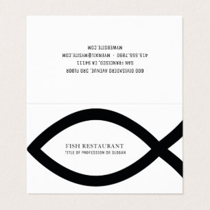 Modern minimalistisch visrestaurant Logo Visitekaartje
