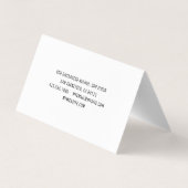 Modern minimalistisch visrestaurant Logo Visitekaartje (Achterkant)