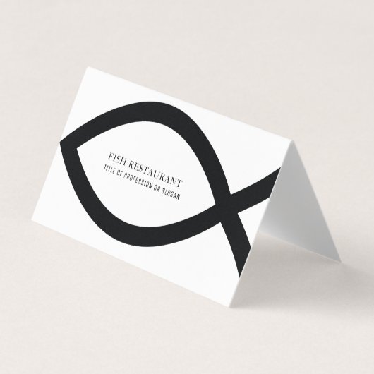 Modern minimalistisch visrestaurant Logo Visitekaartje (Voorkant)