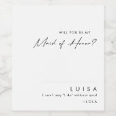 Modern minimalistisch voorstel van eer wijn etiket (Enkel label)