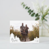 Modern minimalistisch, vreugdevol, familiefoto briefkaart (Staand voorkant)