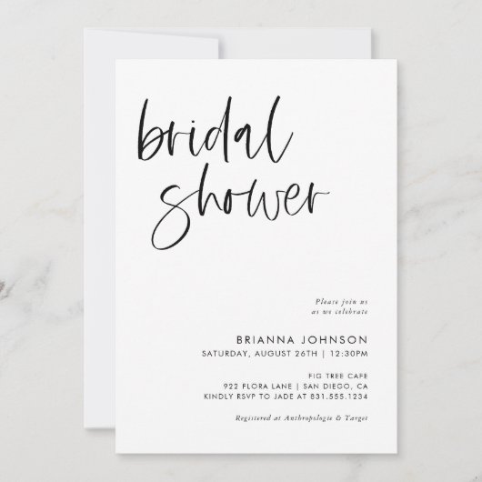 Modern minimalistisch Vrijgezellenfeest | Boho Bri Kaart (Voorkant)