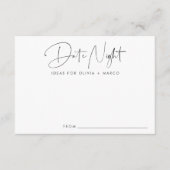 Modern Minimalistisch Vrijgezellenfeest Date Night Informatiekaartje (Voorkant)