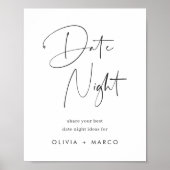 Modern Minimalistisch Vrijgezellenfeest Datum Jar  Poster (Voorkant)